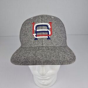 RSVLTS Roosevelts Interlocking USA snapback Hat Cap Gray Wool Blend NWOT
